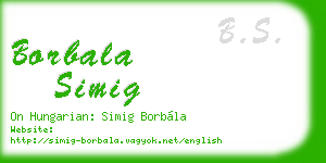 borbala simig business card