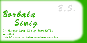 borbala simig business card